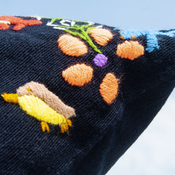 手縫いメキシカンハンモックバッグ 刺繍トートバッグ 手刺繍ショルダーバッグ ウールメキシカン織りバッグ 手織りバッグ クリスマス 15枚目の画像