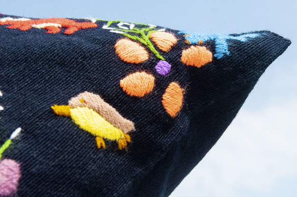 手縫いメキシカンハンモックバッグ 刺繍トートバッグ 手刺繍ショルダーバッグ ウールメキシカン織りバッグ 手織りバッグ クリスマス 15枚目の画像