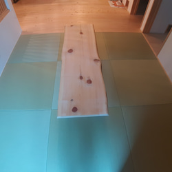 ひのき無垢テーブル 木曽檜 アイアン脚 6枚目の画像