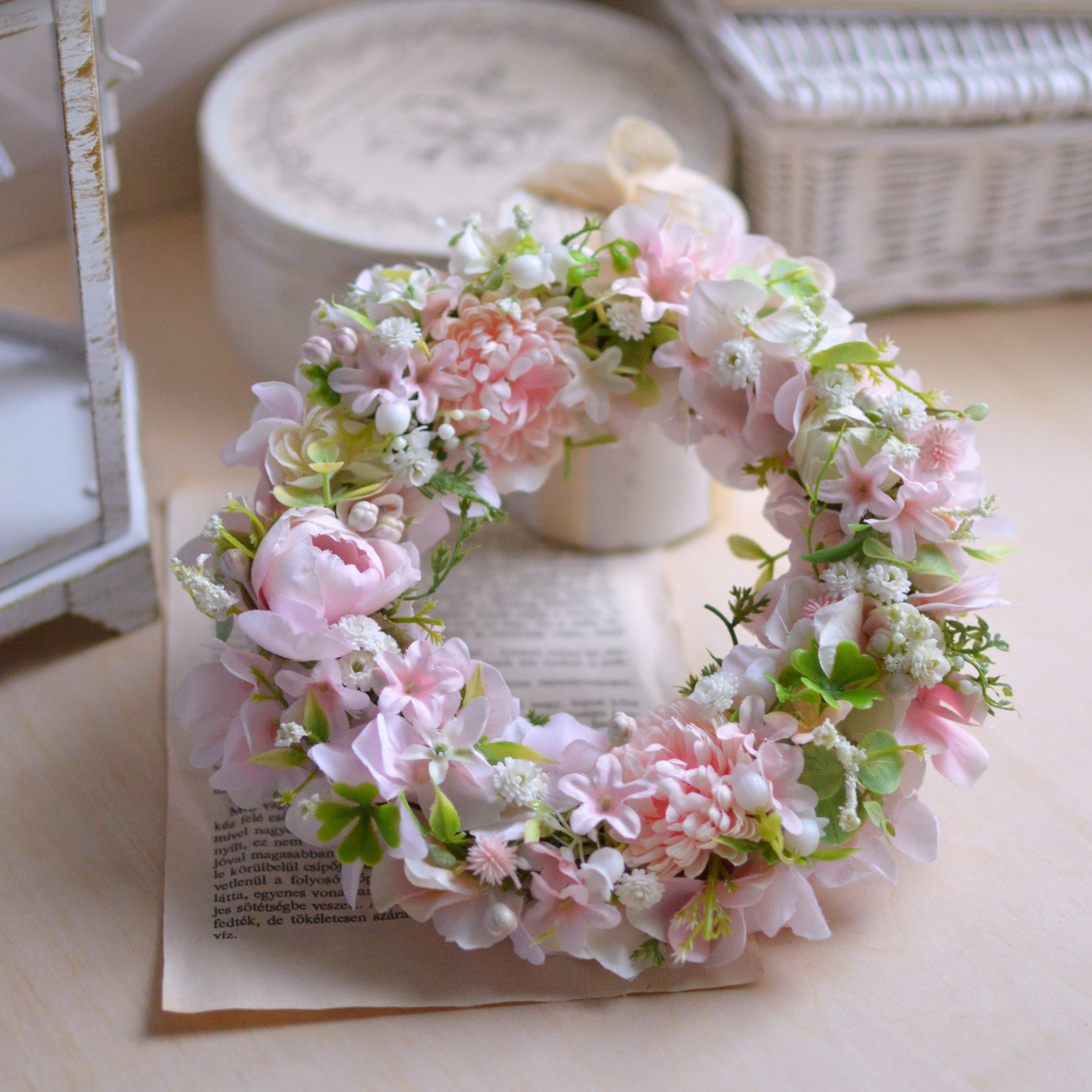 専用 スターチスのもこもこリース ハーフリース(21㎝) やさしい