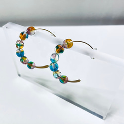 Czech Glass Beads earrings -OOAK- チェコビーズ　チェコガラス　ピアス 4枚目の画像