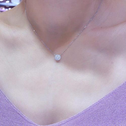 天然ダイヤモンドネックレス0.25ct k18 ネックレス・ペンダント パール 