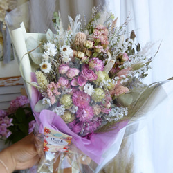 dried flower bouquet  【soft pink】 2枚目の画像