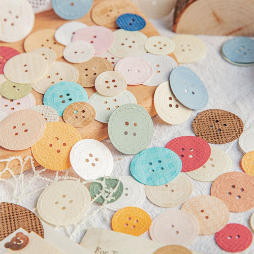 コラージュ素材 コラージュペーパー button handmade