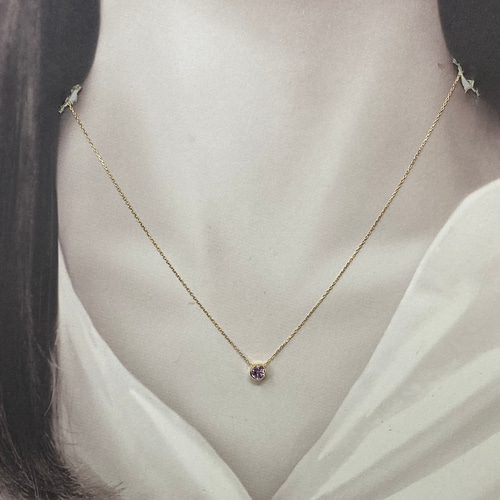 k18YG AU750 18金 天然ピンクインペリアルトパーズ 0.42ct ペンダント  