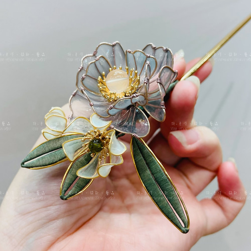 レジンヘアゴムポニーフックドライフラワーNo.170