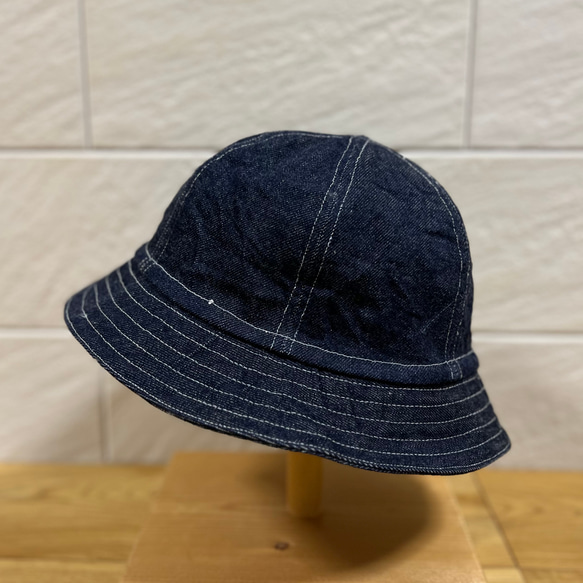 ワンウォッシュデニム☆岡山デニム☆中肉厚10oz☆バケットハット 帽子