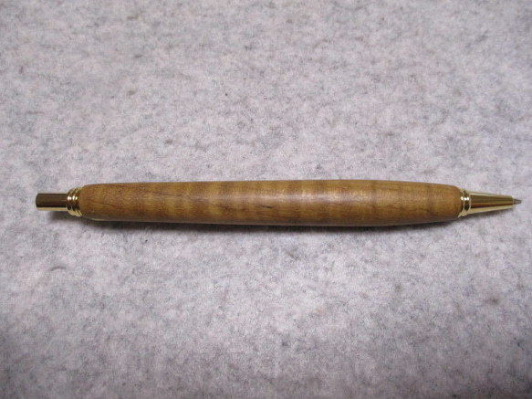 チーク　カーリー杢　キヌカオイル仕上げ　シャープペンシル(0.5ミリ用) 　希少材　 3枚目の画像