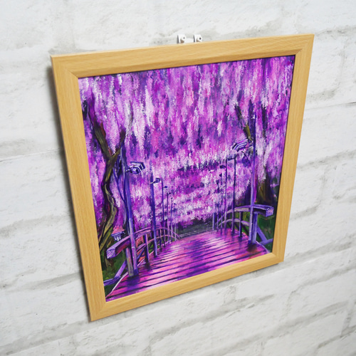 油絵 絵画 【癒やしの藤】 油絵 絵画 【癒やしの藤】 - HR | minne 国内最大級の