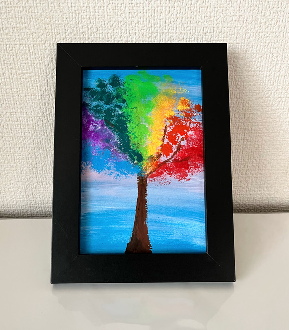 専用ページ【ハガキサイズ】開運絵画 金のなる木 虹の架け橋 ユニコーン 幸せ運ぶ虹色の木ハガキサイズ 絵画 happy24 通販 17674179｜Creema