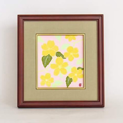 値下げ交渉あり。超美品！桜の花　金箔　油彩画 荒井慧「さくら」油彩 F4 額装 春 桜 油絵 油画 絵画 D - メルカリ