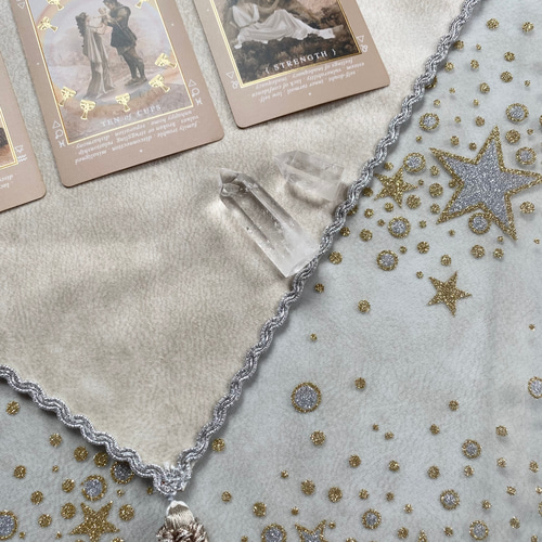 【再再再販】花柄ジャガード生地のハンドメイドタロットクロス ハンドメイドタロットクロス パステルジャガード生地 | NEKOMARU