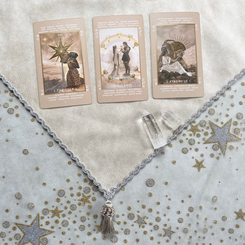 星柄レースクロス＆シャッフルマットの2点セット☆ハンドメイド