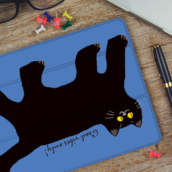 カラフル な 猫 イラスト 日常 に 笑顔   iPadケース ペン収納 軽量 5枚目の画像
