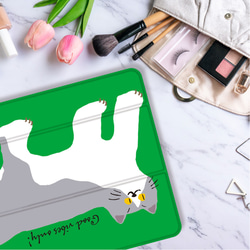 カラフル な 猫 イラスト 日常 に 笑顔   iPadケース ペン収納 軽量 4枚目の画像