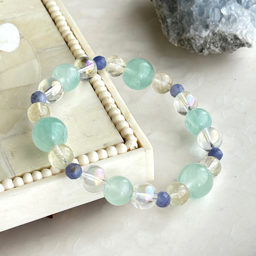 天然無処理A貨多彩翡翠ヒスイ デザインブレスレット No289