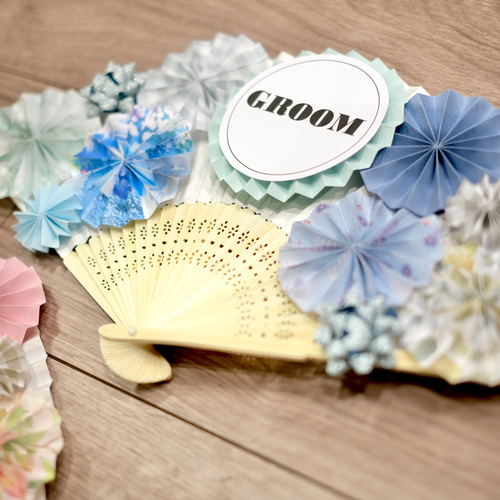 文字が選べる》扇子プロップス ♡ 結婚式 前撮りアイテム ウェディング