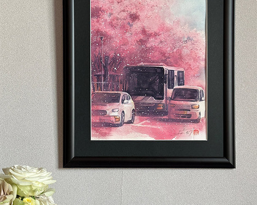 水彩画　絵画　原画　手描き　オリジナルイラスト　1点物 ad3851461418cd7beabb2fe23c59c9