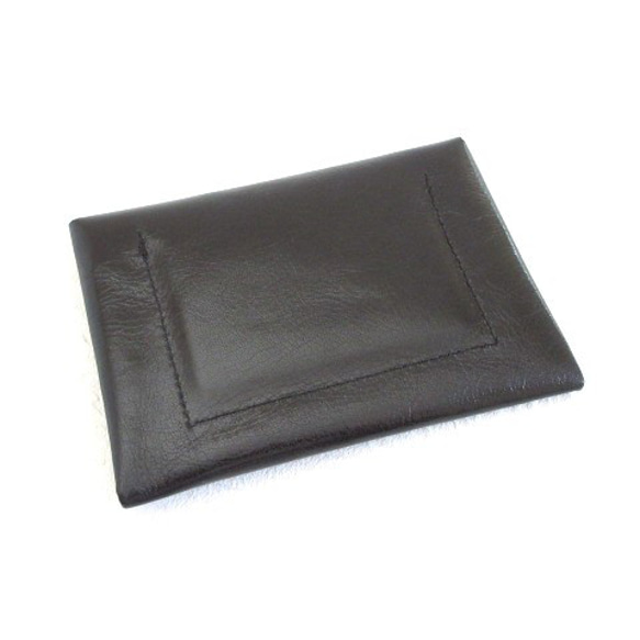 B7対応パスポートケース《ゴートスキン》カードポケット付き・ブラック・0171 2枚目の画像