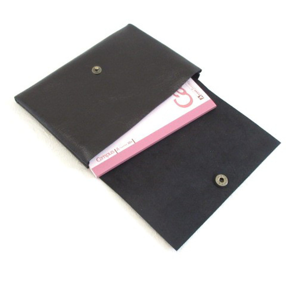B7対応パスポートケース《ゴートスキン》カードポケット付き・ブラック・0171 4枚目の画像