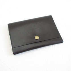 B7対応パスポートケース《ゴートスキン》カードポケット付き・ブラック・0171 1枚目の画像