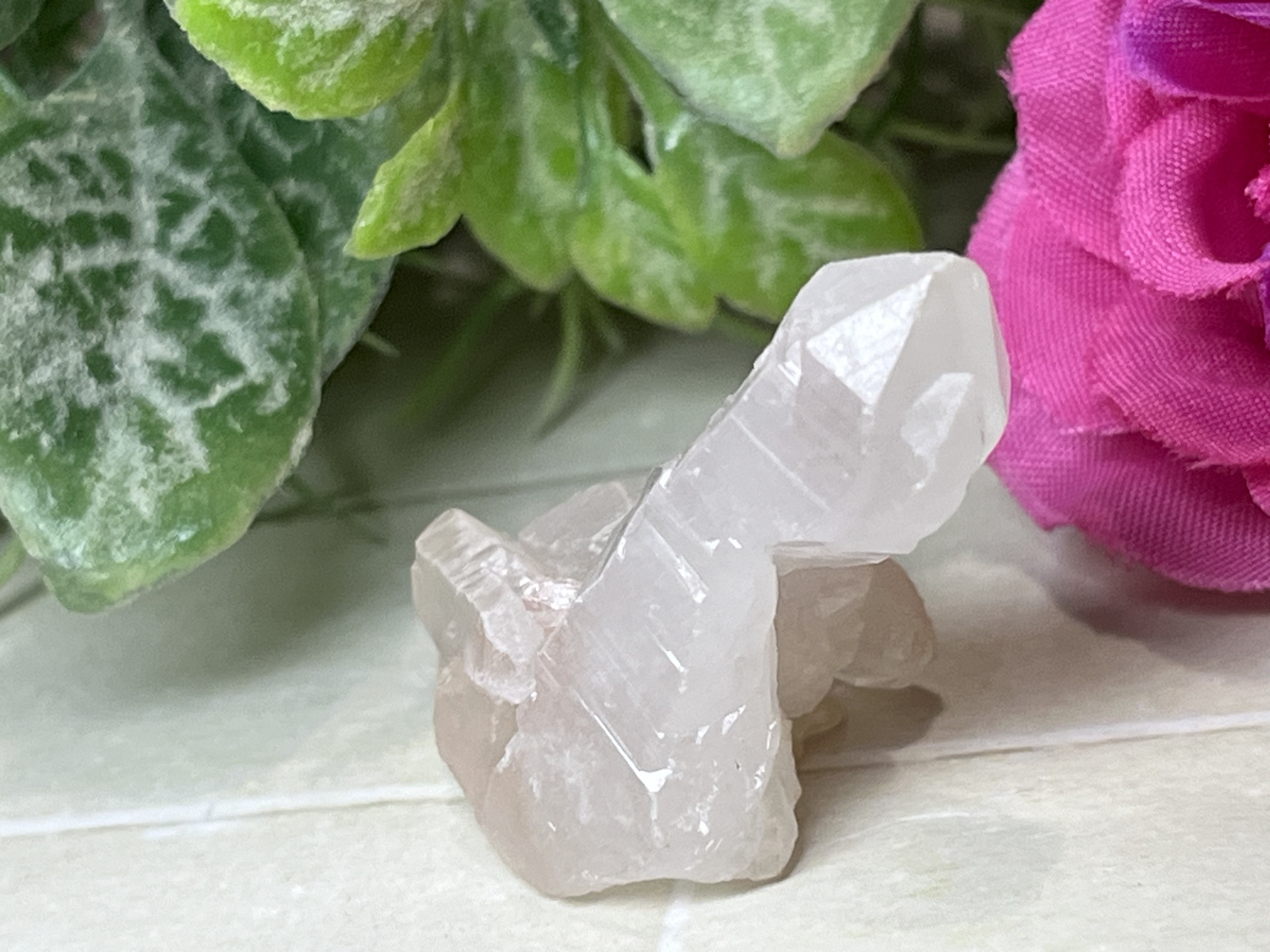 マルチターミネーション✨　ヒマラヤ　マニカラン産　ピンク水晶  原石　クラスター