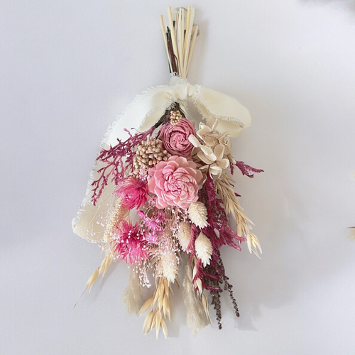 スワッグピンク スワッグ プリザーブドフラワー 花束 ブーケ ドライ