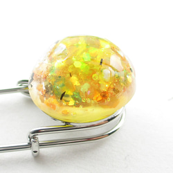 トロピカルな雪化粧は、この季節もクォーツだから、何だか暖かい♪<カブトピンブローチ>SB1050 4枚目の画像