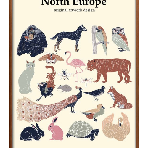 7567□ポスター アート 絵画『ジュリー・ド・グラー アニマル 動物