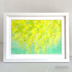 アクリル画 緑と黄色の作品 a806ce8da5647bca4b6c7dee5a82c2