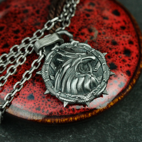 イーグル バッジ シルバー ネックレス - ウォー エンブレム ペンダント