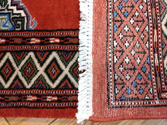 部落地毯] 巴基斯坦地毯 高品質 Gazeni 羊毛 122x78 公分 赤土色 第10張的照片