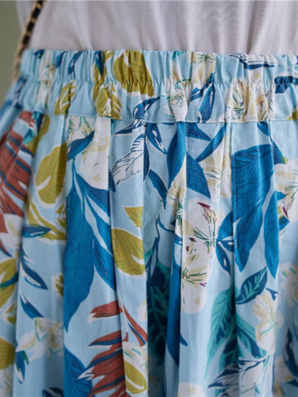 【3色】コットン 花柄 スカート レディース 綿 コットンスカート T-00004 14枚目の画像