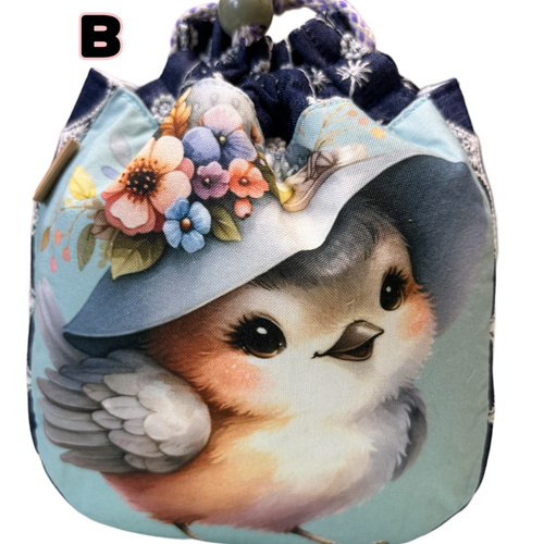 ふっくら雀のふっくら巾着袋（2種） 巾着袋 Sixty Seven Honey 通販