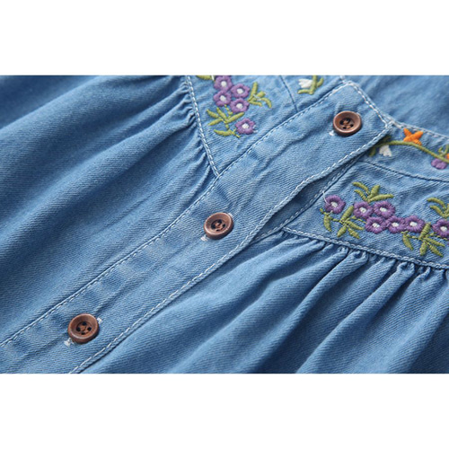 デニム 刺繍 半袖 花柄 キャミソール レディース おしゃれ