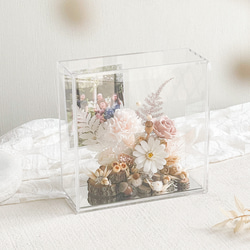 康乃之心II x 不凋康乃馨乾燥花透明花框 第8張的照片