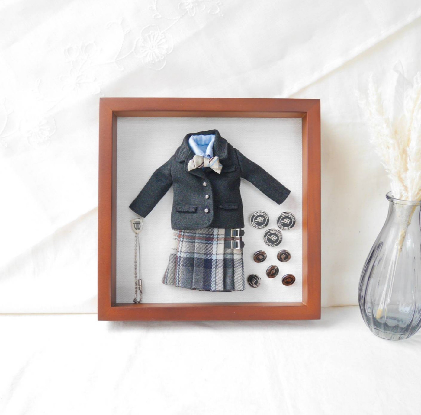 制服 ミニチュア リメイク 思い出 収納オーダー 卒業記念 メモリアル 学生服 高校生 中学生 小学生 幼稚園