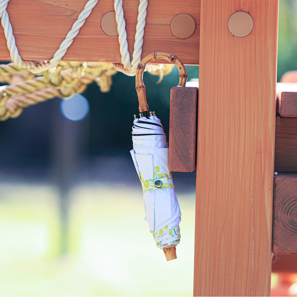 [折疊傘] Mimosa [UV 防護 99.9% 以上] [晴天雨天均可使用] [輕便] [盛開的雨傘] [Hanayuki 第5張的照片