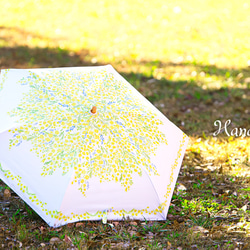 [折疊傘] Mimosa [UV 防護 99.9% 以上] [晴天雨天均可使用] [輕便] [盛開的雨傘] [Hanayuki 第6張的照片