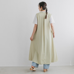 【全３色】接触冷感 前開き ノースリーブ Aライン ワンピース 24155 11枚目の画像