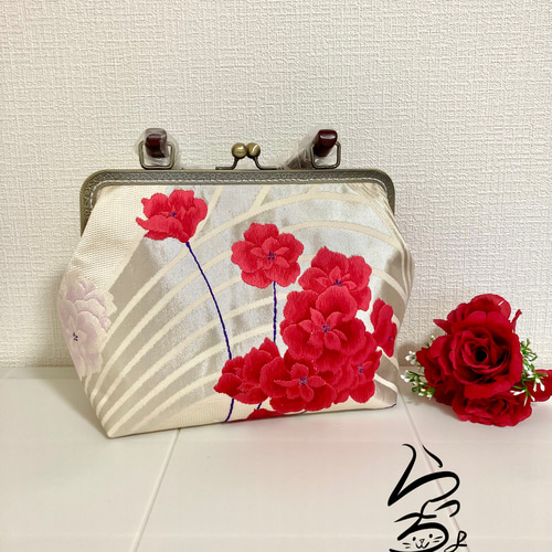 【ハンドメイド】 大島紬 着物リメイク　ハンド バッグ3点セット #328 ハンドメイド】 大島紬 着物リメイク ハンド バッグ3点セット