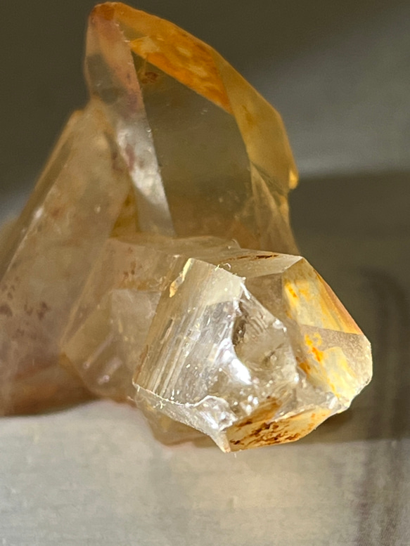 グラウンディング　レシーバー✨　タンジェリンクォーツ　原石　クラスター　蜜柑水晶 