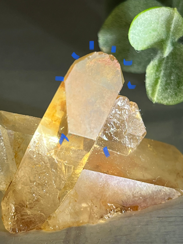 グラウンディング　レシーバー✨　タンジェリンクォーツ　原石　クラスター　蜜柑水晶 