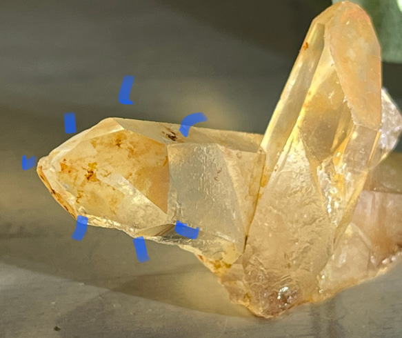 グラウンディング　レシーバー✨　タンジェリンクォーツ　原石　クラスター　蜜柑水晶 