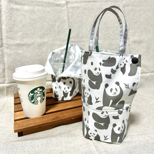 スターストライプデニム風＊保温保冷ボトルバッグ ドリンク