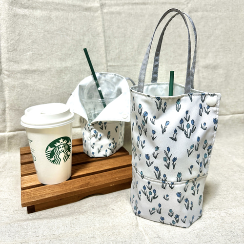 スターストライプデニム風＊保温保冷ボトルバッグ ドリンクバッグ 楽天