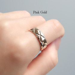 キルティング リング 6mm｜サージカルステンレス つけっぱなし キルト 大ぶり 秋冬新作2025 6枚目の画像