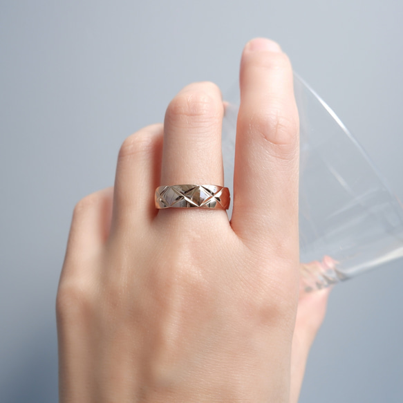 キルティング リング 6mm｜サージカルステンレス つけっぱなし キルト 大ぶり 秋冬新作2025 7枚目の画像