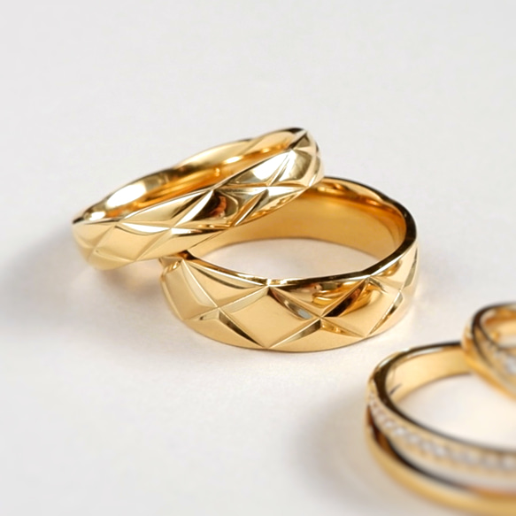 キルティング リング 6mm｜サージカルステンレス つけっぱなし キルト 大ぶり 秋冬新作2025 9枚目の画像