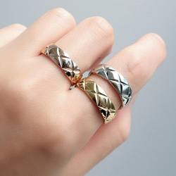 キルティング リング 6mm｜サージカルステンレス つけっぱなし キルト 大ぶり 秋冬新作2025 8枚目の画像